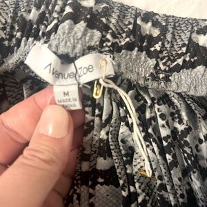 Pleated Grey snakeskin long skirt